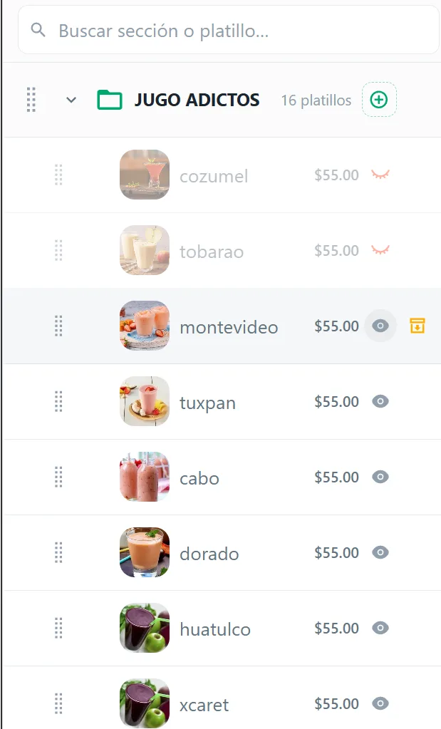 Actualizar menú en tiempo real con Karta